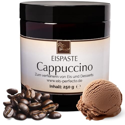 Cappuccino Eispaste Aroma Variegatos Eis Desserts Pralinen Zum Verfeinern von leckerem Eis Getränke Kuchen Kekse Tortencremes Eiscremes uvm. Inhalt 250 g von Eis Perfecto