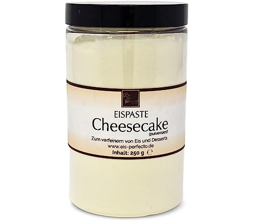 Cheesecake-Eispaste (Pulverisiert) für einmaliges aromatisches Eis » Auch zum Verfeinern von leckeren Desserts, Joghurt, Pralinen Torten und vielem mehr » Inhalt 250 g von Eis Perfecto