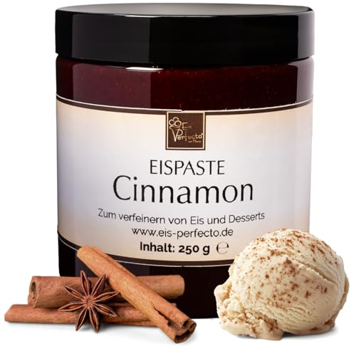 Cinnamon-Eispaste für selbstgemachtes aromatisches Eis │ MEGA GESCHMACK │ Auch super lecker in Desserts, Getränke, Kuchen und vielem mehr │ Inhalt 250 g von Eis Perfecto