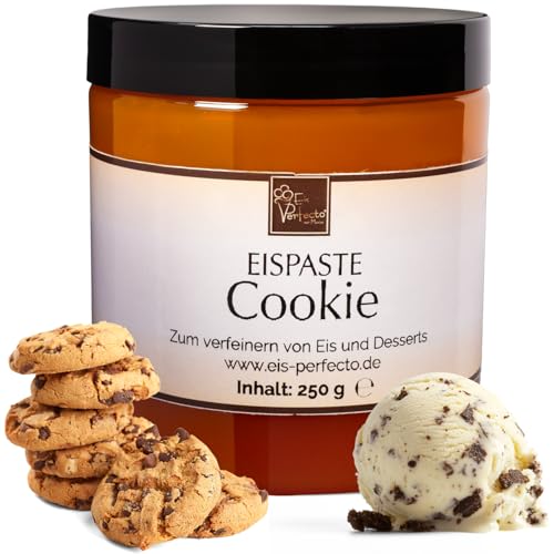 Cookie Eispaste Aroma Paste Eis Desserts Pralinen Zum Verfeinern von leckerem Eis Milchgetränken Kuchen Kekse Tortencremes Eiscremes uvm. Inhalt 250 g von Eis Perfecto