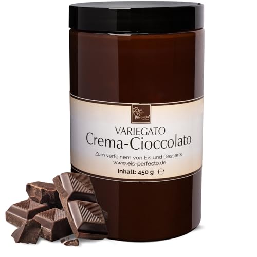 Crema-Cioccolato Variegato zum marmorieren für selbstgemachtes leckeres Milcheis │ MEGA GESCHMACK│ Auch super lecker in Desserts und Torten uvm. │ Inhalt 450 g von Eis Perfecto