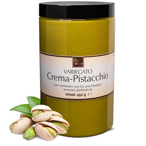 Crema-Pistacchio Variegato zum marmorieren für selbstgemachtes leckeres Milcheis │ MEGA GESCHMACK│ Auch super lecker in Desserts und Torten uvm. │ Inhalt 450 g Crema-Pistacchio Variegato zum marmorieren für selbstgemachtes leckeres Milcheis │ MEGA GESCHMACK│ Auch super lecker in Desserts und Torten uvm. │ Inhalt 450 g von Eis Perfecto