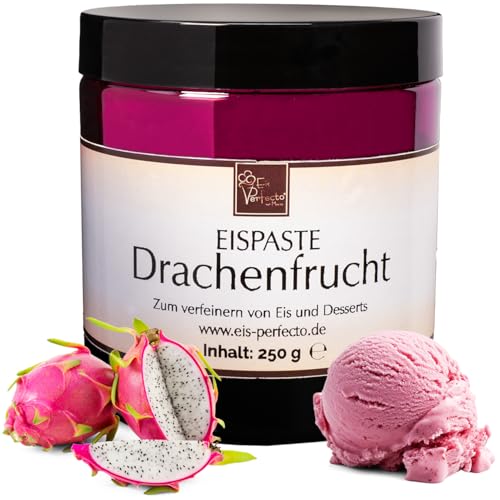 Drachenfrucht Eispaste Aroma Variegato Eis Desserts Pralinen Zum Verfeinern von leckerem Eis Getränke Kuchen Kekse Tortencremes Eiscremes Inhalt 250 g von Eis Perfecto