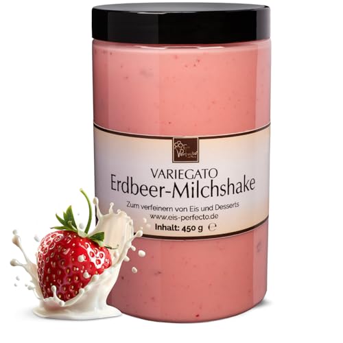 Erdbeer-Milchshake Variegato zum marmorieren für selbstgemachtes leckeres Milcheis │ MEGA GESCHMACK│ Auch super lecker in Desserts und Torten uvm. │ Inhalt 450 g Erdbeer-Milchshake Variegato zum marmorieren für selbstgemachtes leckeres Milcheis │ MEGA GESCHMACK│ Auch super lecker in Desserts und Torten uvm. │ Inhalt 450 g von Eis Perfecto