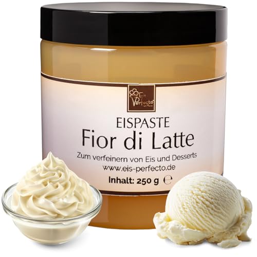 Fior di Latte Eispaste │ Cremiger Genuss mit zarter Milchnote │ MEGA GESCHMACK │ Verfeinere dein Eis, Desserts, Getränke uvm mit einer extra Portion Geschmack │ Inhalt 250 g Fior di Latte Eispaste │ Cremiger Genuss mit zarter Milchnote │ MEGA GESCHMACK │ Verfeinere dein Eis, Desserts, Getränke uvm mit einer extra Portion Geschmack │ Inhalt 250 g von Eis Perfecto