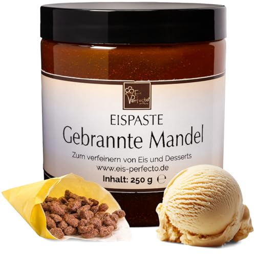 Gebrannte Mandeln Eispaste Eis Variegatos Eis Desserts Pralinen Zum Verfeinern von lecker Eis Getränke Kuchen Kekse Tortencremes Eiscremes Inhalt 250 g von Eis Perfecto