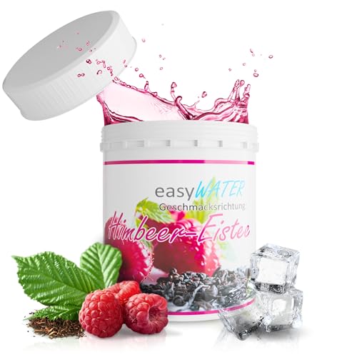Getränkepulver Zuckerfrei - Geschmack für Wasser ohne Kalorien│ Wasser mit Geschmack Eistee Himbeer - Wasserzusatz Geschmack ohne Zucker - 25 Portionen von Eis Perfecto