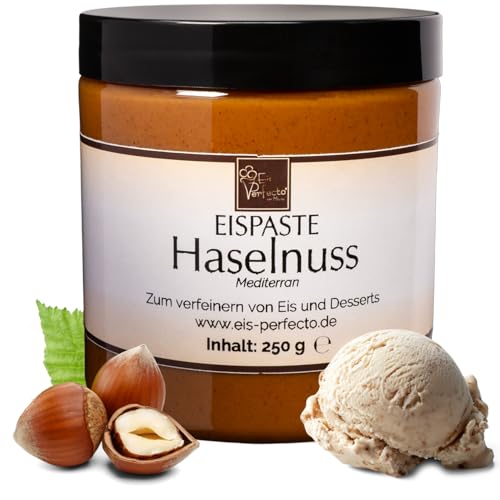 Haselnusspaste "Mediterran" │Feinster nussiger Genuss aus dem Mittelmeerraum │ MEGA GESCHMACK │ Pimpe deine Eis, Desserts, Getränke uvm mit einer extra Portion Geschmack auf │ Inhalt 250 g Haselnusspaste "Mediterran" │Feinster nussiger Genuss aus dem Mittelmeerraum │ MEGA GESCHMACK │ Pimpe deine Eis, Desserts, Getränke uvm mit einer extra Portion Geschmack auf │ Inhalt 250 g von Eis Perfecto