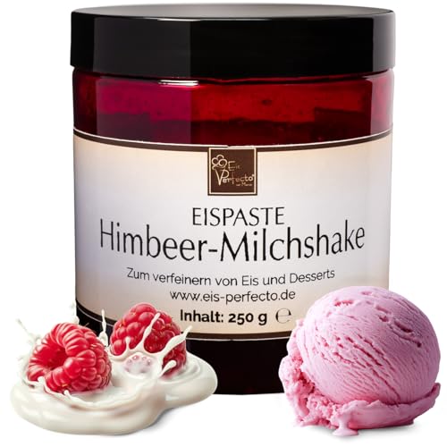 Himbeer-Milchshake-Eispaste für fruchtiges aromatisches Eis » Auch zum Verfeinern von leckeren Desserts, Getränke, Pralinen, Torten und vielem mehr » Inhalt 250 g Himbeer-Milchshake-Eispaste für fruchtiges aromatisches Eis » Auch zum Verfeinern von leckeren Desserts, Getränke, Pralinen, Torten und vielem mehr » Inhalt 250 g von Eis Perfecto