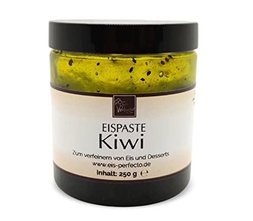 Kiwi-Eispaste für fruchtiges aromatisches Eis » Auch zum Verfeinern von leckerem Eis, Desserts, Getränke, Pralinen Torten und vielem mehr » Inhalt 250 g von Eis Perfecto