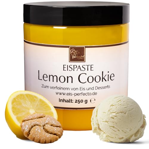 Lemon Cookie Eispaste │MEGA GESCHMACK │ Pimpe deine Eis, Desserts, Getränke, Tortencremes uvm. mit einem kulinarischen Geschmackshighlight auf│ Inhalt 250 g von Eis Perfecto