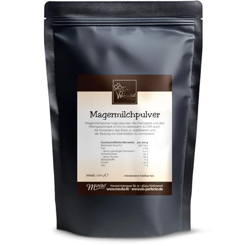 Magermilchpulver - der perfekte Schlüssel zur Herstellung für dein hausgemachtes Eis │ Vielseitig verwendbar auch zum Kochen und Backen │Inhalt: 1000 g von Eis Perfecto