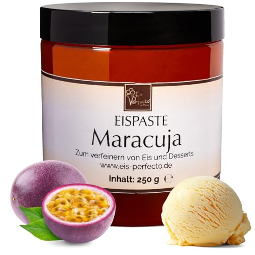 Maracuja-Eispaste für fruchtiges aromatisches Eis » Auch zum Verfeinern von leckerem Eis, Desserts, Getränke, Pralinen Torten und vielem mehr » Inhalt 250 g Maracuja-Eispaste für fruchtiges aromatisches Eis » Auch zum Verfeinern von leckerem Eis, Desserts, Getränke, Pralinen Torten und vielem mehr » Inhalt 250 g von Eis Perfecto