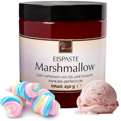 Marshmallow-Eispaste │Eispaste für selbstgemachtes aromatisches Eis │ MEGA GESCHMACK│ Auch super lecker mit Schoko-Chips oder leckeren fruchtigen Variegatos │Inhalt 250 g von Eis Perfecto