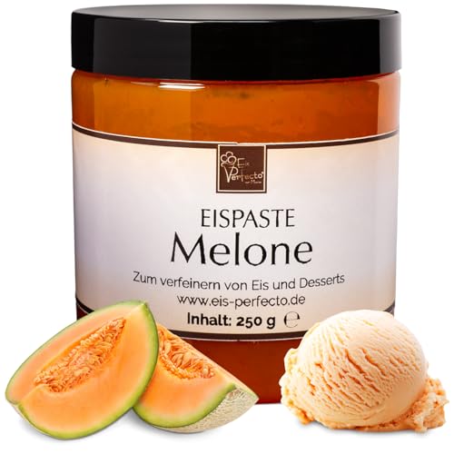 Melonen-Eispaste für fruchtiges aromatisches Eis » Auch zum Verfeinern von leckeren Desserts, Getränke, Pralinen Torten und vielem mehr »»» Inhalt 250 g von Eis Perfecto