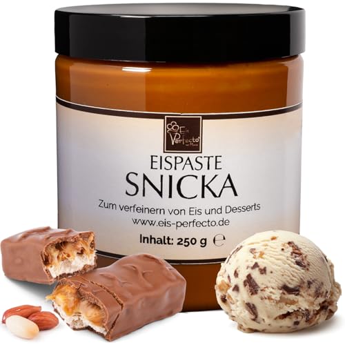 SNICKA Eispaste für selbstgemachtes aromatisches Eis │ MEGA GESCHMACK │ Pimpe deine Eis, Desserts, Getränke uvm mit einer extra Portion Geschmack auf │ Inhalt 250 g SNICKA Eispaste für selbstgemachtes aromatisches Eis │ MEGA GESCHMACK │ Pimpe deine Eis, Desserts, Getränke uvm mit einer extra Portion Geschmack auf │ Inhalt 250 g von Eis Perfecto