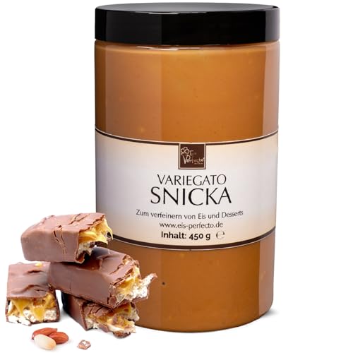 SNICKA Variegato zum marmorieren für selbstgemachtes leckeres Milcheis │ MEGA GESCHMACK│ Auch super lecker in vielen Desserts wie Joghurt, Pancake, Crepes uvm.│ Inhalt 450 g von Eis Perfecto