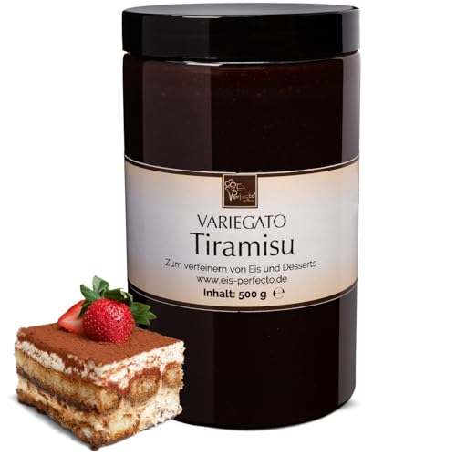 TIRAMISU Variegato zum marmorieren für selbstgemachtes leckeres Milcheis │ MEGA GESCHMACK│ Auch super lecker in vielen Desserts wie Joghurt, Pancake, Crepes uvm. Inhalt 500 g von Eis Perfecto