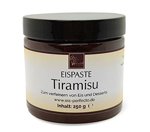 Tiramisu-Eispaste für köstliches Eis wie beim Italiener » Auch zum Verfeinern von leckeren Desserts, Getränke, Pralinen Torten und vielem mehr » Inhalt 250 g von Eis Perfecto