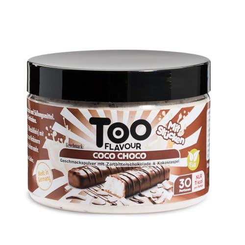 Too Flavour Coco Choco Aromapulver│ mit Zartbitterschokolade und Kokosraspel│ Nur 11 kcal pro Portion│ Zum Aromatisieren von Lebensmittel und Getränke uvm.│Inhalt 30 Portionen von Eis Perfecto