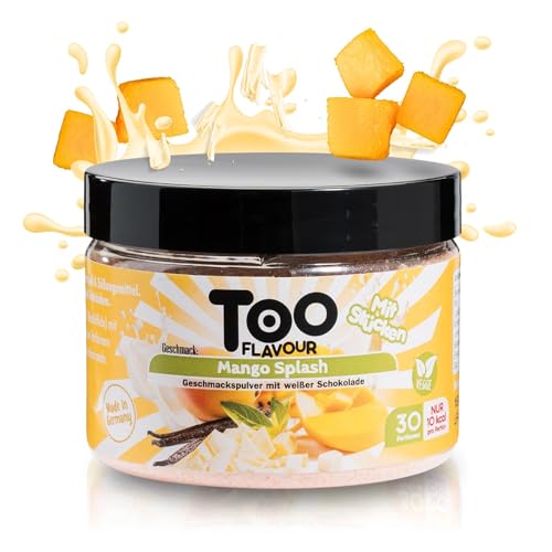 Too Flavour Mango Splash Aromapulver│ mit weißer Schokolade │ Nur 10 kcal pro Portion│ Zum Aromatisieren von Lebensmittel und Getränke uvm.│Inhalt 30 Portionen von Eis Perfecto