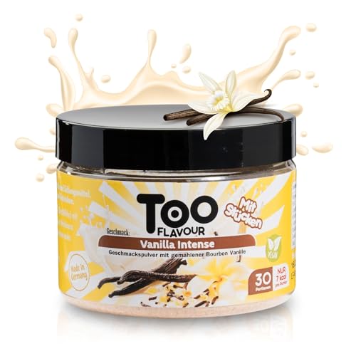 Too Flavour Vanilla Intense Aromapulver│ mit gemahlener Bourbon Vanille │ Nur 7 kcal pro Portion│ Zum Aromatisieren von Lebensmittel, Getränke uvm.│Inhalt 30 Portionen Too Flavour Vanilla Intense Aromapulver│ mit gemahlener Bourbon Vanille │ Nur 7 kcal pro Portion│ Zum Aromatisieren von Lebensmittel, Getränke uvm.│Inhalt 30 Portionen von Eis Perfecto