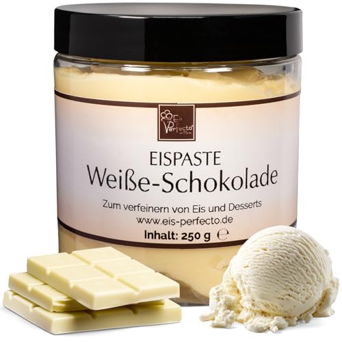 Weiße-Schokoladen-Eispaste für köstliches aromatisches Eis » Auch zum Verfeinern von leckeren Desserts, Getränke, Pralinen Torten und vielem mehr » Inhalt 250 g von Eis Perfecto