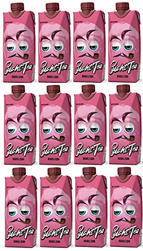 SuchtTea Bubble Gum Vegan Eistee Bubble Gum (12 x 500ml) von Eistee