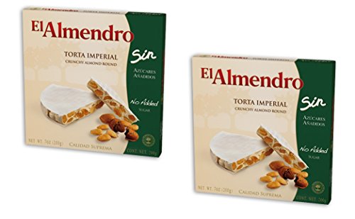 El Almendro - Das paket enthält 2 Torta Imperial sin azúcar - Kaiserlicher Kuchen ohne Zuckerzusatz - 200gr Höchste Qualität von El Almendro