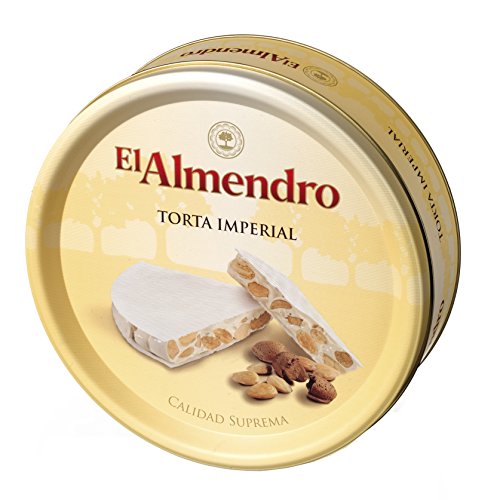 El Almendro - Torta Imperial - Hartes Mandelnougat mit ganzen Mandeln Metallverpackungen - Höchste Qualität - 600gr von El Almendro