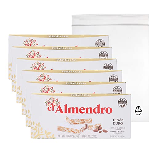 El Almendro Turron Crunchy Nougat Aufbewahrungsbeutel, 6 Stück von El Almendro