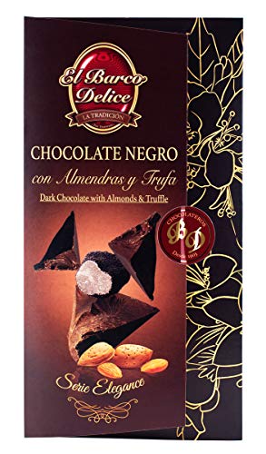 Dunkle Schokolade mit Mandeln und Trüffeln - El Barco Delice (100 g) von El Barco Delice