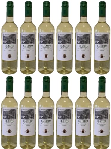 El Coto blanco Rioja DOCa Viura Weißwein Wein Trocken Spanien I FeinWert Paket (12 x 0,75l) von El Coto