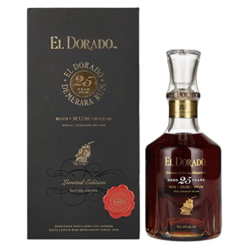 El Dorado 25 Years Old Rum GRAND SPECIAL RESERVE 1992 43%, Volume - 0.7 l in Geschenkbox von El Dorado