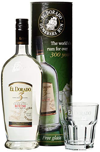 El Dorado 3 Years Old mit Geschenkverpackung mit Glas Rum (1 x 0.7 l) von El Dorado