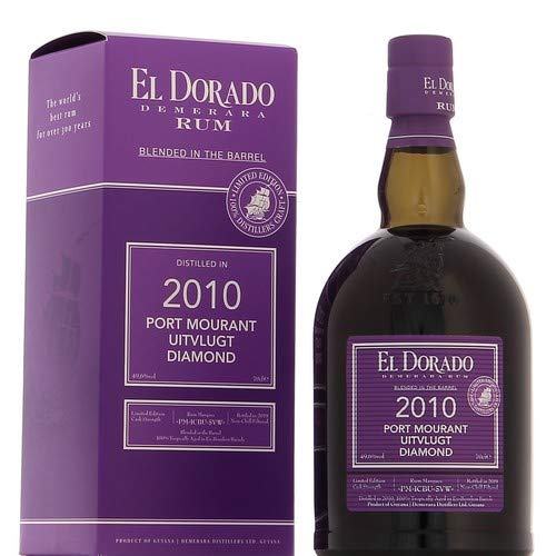El Dorado Rum 2010/2019 Port Mourant Uitvlugt Diamond 0,7 Liter 49,6% Vol. von El Dorado