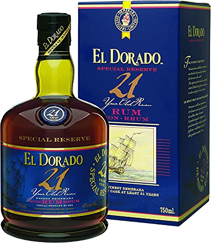 RUM 21 JAHRE ALT FENSTER DEMERARA SONDERRESERVE 70 CL FÜR DEN FALL von EL DORADO