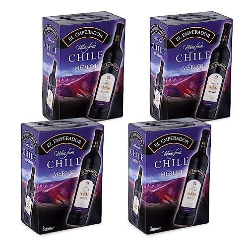 Merlot - El Emperador - Bag-in-Box - Rotwein trocken aus Chile (4x3l) von EL EMPERADOR