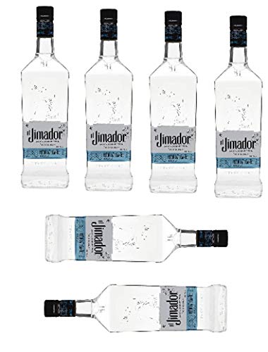 6 Flaschen Tequila el Jimador Blanco 100% Agave - 38% Vol. Zweifach destilliert/Junger, frischer, natürlicher Tequila Großpackung (6 x 0,7l) von El Jimador Blanco