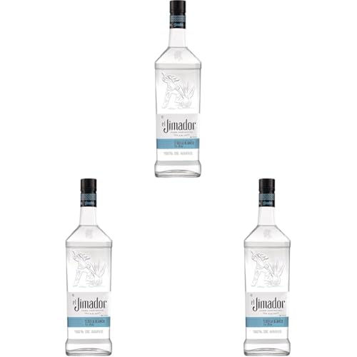 El Jimador Blanco Tequila - Premium Tequila - Geschenkempfehlung - kristllaklar mit fruchtigen Zitrusnoten und einem Hauch von Gewürzen - 0.7L/38% Vol. (Packung mit 3) von El Jimador