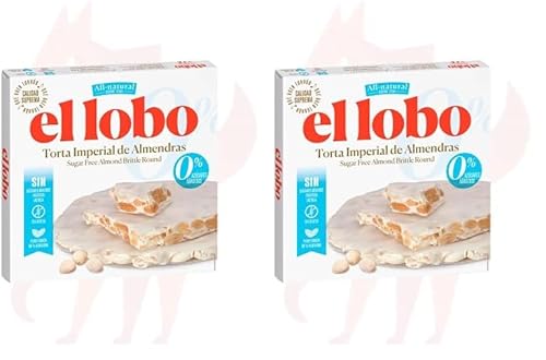 El Lobo – Almond Soft Bar No Sugar Added 200g | Hergestellt aus Mandeln und Eiweiß | Knusprige Textur | Typische Weihnachtssüßigkeit, 0% Zucker glutenfrei | Traditioneller Turrón-Kuchen El Lobo – Almond Soft Bar No Sugar Added 200g | Hergestellt aus Mandeln und Eiweiß | Knusprige Textur | Typische Weihnachtssüßigkeit, 0% Zucker glutenfrei | Traditioneller Turrón-Kuchen von El Lobo