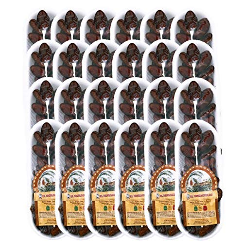 Deglet Nour getrocknete Datteln 24x 250g (6Kg) aus Süd Tunesien - 100 % natürliche Premium Qualität - mit Kern - glutenfrei - ungeschwefelt von El Monaguillo