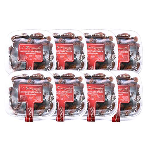 Deglet Nour getrocknete Datteln 8x 400g aus Süd Tunesien - 100 % natürliche Premium Qualität - ohne Kern - glutenfrei - ungeschwefelt- vegan von El Monaguillo