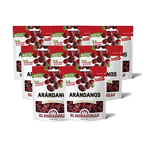 Getrocknete Cranberrys 8x 110g aus Kanada - natürliche Premium Qualität - glutenfrei - ungeschwefelt - vegan - wiederverschließbare Verpackung von El Monaguillo