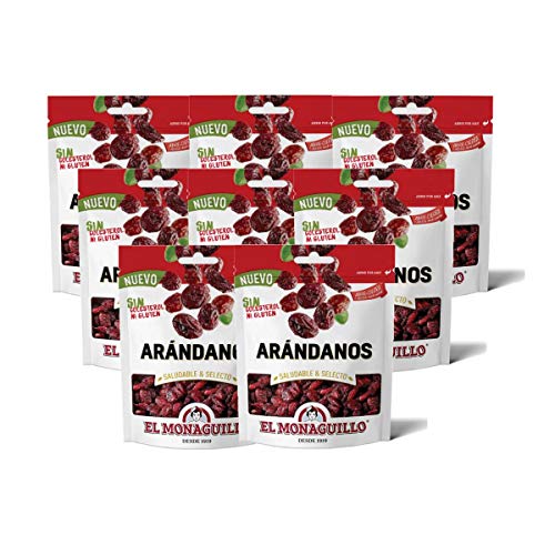 Getrocknete Cranberrys 8x 110g aus Kanada - natürliche Premium Qualität - glutenfrei - ungeschwefelt - vegan - wiederverschließbare Verpackung Getrocknete Cranberrys 8x 110g aus Kanada - natürliche Premium Qualität - glutenfrei - ungeschwefelt - vegan - wiederverschließbare Verpackung von El Monaguillo