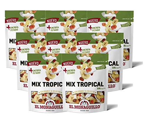 Getrocknete Tropenfrüchte im Mix 8x 110g - natürliche Premium Qualität - 5 verschiedene getrocknete Früchte - glutenfrei - vegan - wiederverschließbare Verpackung -110 g Getrocknete Tropenfrüchte im Mix 8x 110g - natürliche Premium Qualität - 5 verschiedene getrocknete Früchte - glutenfrei - vegan - wiederverschließbare Verpackung -110 g von El Monaguillo