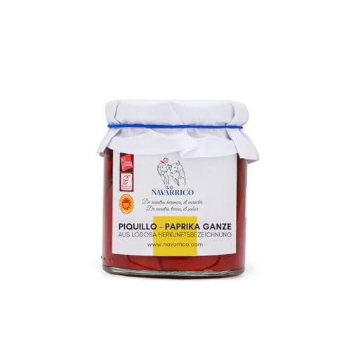 El Navarrico - Piquillo-Paprika aus Lodosa Herkunftsbezeichnung | Traditionelle Landwirtschaft | Natürlich und frisch | 220 gr - Glas El Navarrico - Piquillo-Paprika aus Lodosa Herkunftsbezeichnung | Traditionelle Landwirtschaft | Natürlich und frisch | 220 gr - Glas von El Navarrico