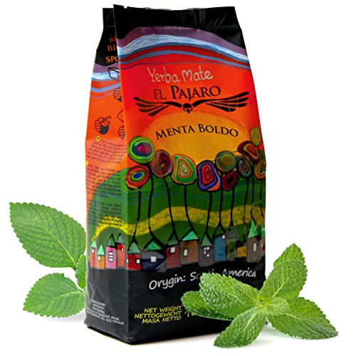 El Pajaro Yerba Mate El Pajaro 'Menta Boldo' 1 kg, Peppermint Taste and Aroma, Natural Gradual Energy Release von El Pajaro