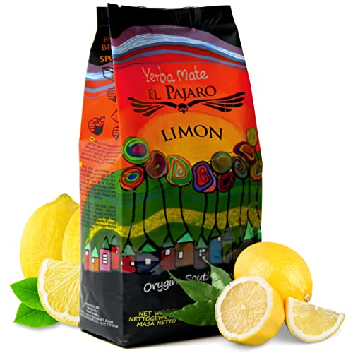 Yerba Mate Tee El Pajaro Limon 400g | Paraguayisch mate-tee mit Zitronenschalen und Passionsfrucht | Natürliche energie | Yerba mate-tee ohne künstliche Zusätze | Yerba mate tee loose leaf 0,4 kg von El Pajaro