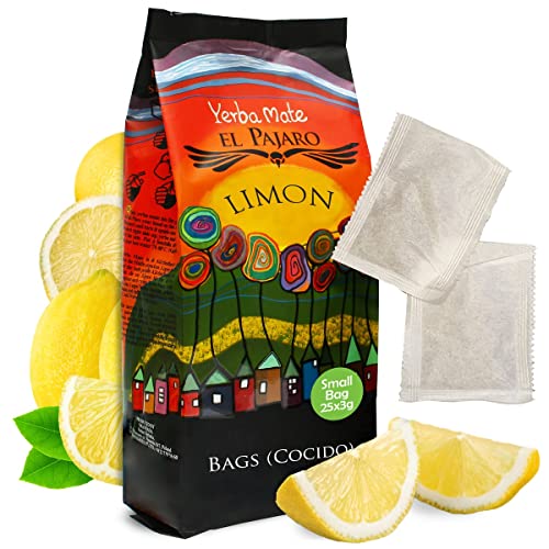 Yerba Mate Tee Cocido 75g | Yerba Mate Tee El Pajaro Limon Tütchen 25 x 3g | Yerba Mate Tee El Pajaro Limon Tütchen Cocido 75 g von El Pajaro